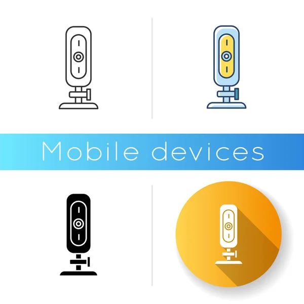 아이콘 디지털 비디오 카메라 온라인 컨퍼런스 가가능 모바일 Rgb 일러스트 — 스톡 벡터
