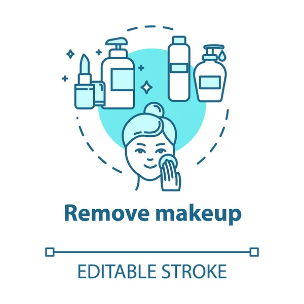 Remova Maquiagem Limpeza Pele Ícone Conceito Procedimento Higiênico Passo Purificação —  Vetores de Stock
