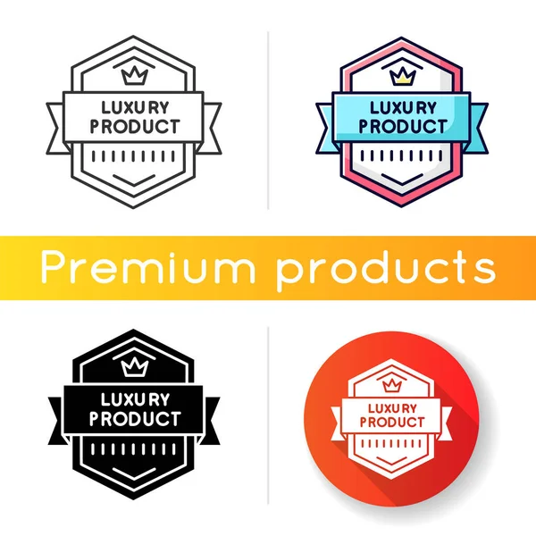 Luxury Product Icon Linear Black Rgb Color Styles Brand Exclusiveness — Stock Vector