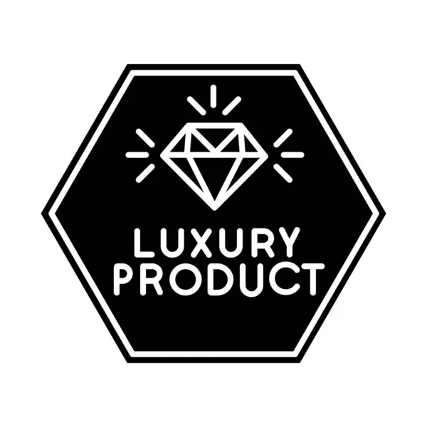 Luxury Product Black Glyph Icon High Class Jewellery Expensive Product — Stock Vector