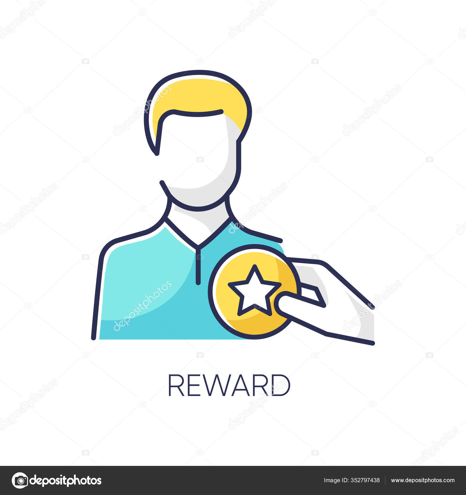 Reward Rgb Color Icon Workers Motivation Business Promotion Success Achievement Vector Image By C Bsd Vector Stock Reward Rgb Color Icon Workers Motivation Business Promotion Success Achievement Vector Image By C Bsd Vector Stock