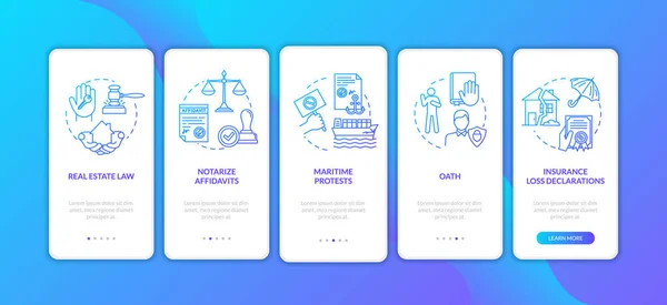 Validación Legal Incorporando Pantalla Página Aplicación Móvil Con Conceptos Derecho — Vector de stock