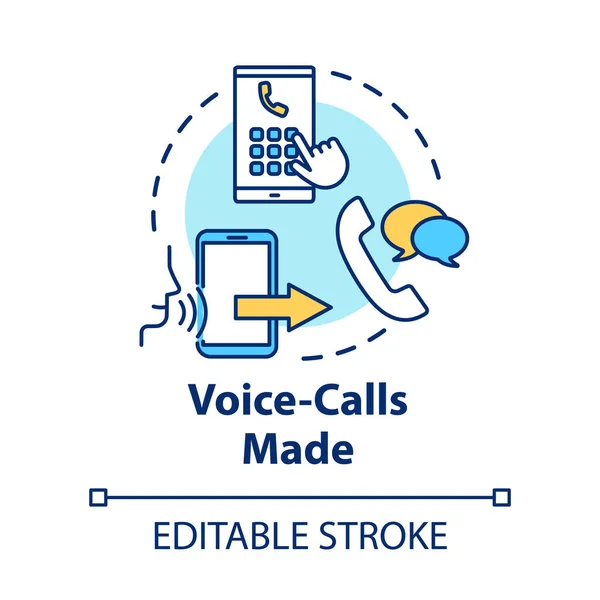 Ikona Hlasových Volání Vytvořena Konceptem Chatování Chytrým Telefonem Služba Mobilního — Stockový vektor