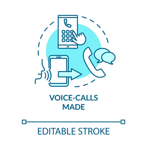 Φωνητικές Κλήσεις Έκαναν Τιρκουάζ Εικονίδιο Συνομιλία Smartphone Υπηρεσία Κινητής Τηλεφωνίας — Διανυσματικό Αρχείο