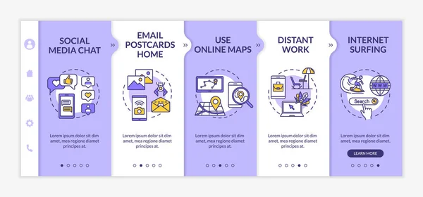 Bate Papo Internet Modelo Vetor Integração Telecomunicações Mapas Line Usam —  Vetores de Stock