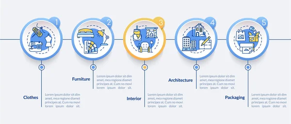 Vektorinformationsgrafik Vorlage Präsentationselemente Datenvisualisierung Mit Schritten Zeitachse Prozess Workflow Layout — Stockvektor