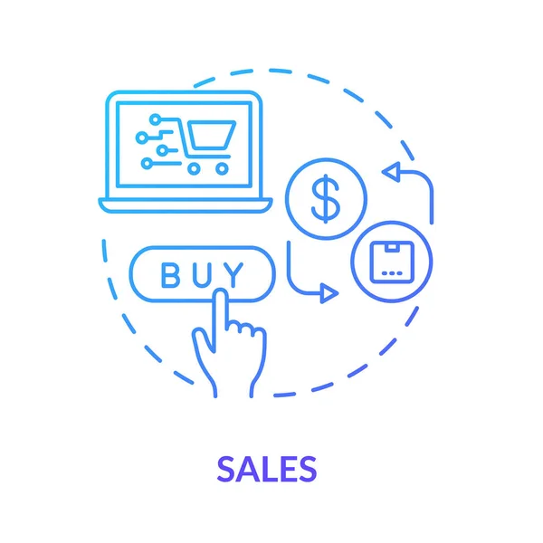 Satış Konsepti Ikonu Nternet Alışverişi Modern Perakende Işi Ticaret Fikri — Stok Vektör