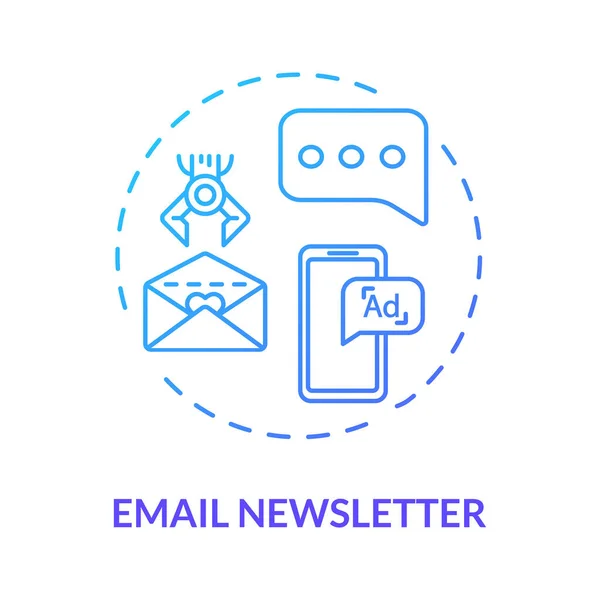 Email Newsletter Concept Icon Marketing Viral Idée Attraction Client Internet — Image vectorielle