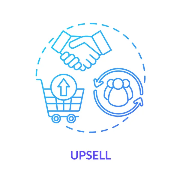 Ikona Idei Upsell Wzrost Wartości Handlowej Produktów Wzrost Zysku Sprzedaży — Wektor stockowy