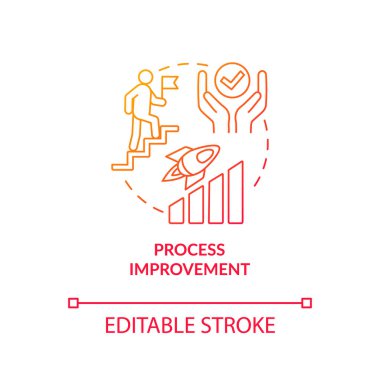 Tasarım stüdyosu geliştirme, gelişim konsepti ikonu. Çalışma kalitesi fikri ince çizgi illüstrasyonu. Ajans iş akışı optimizasyonu. Vektör izole edilmiş RGB renk çizimi