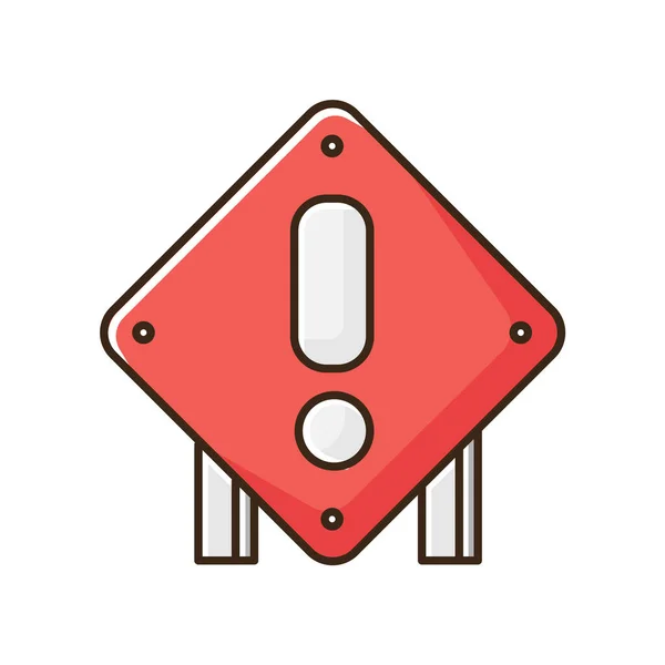 Квадратний Знак Уваги Дорожній Знак Rgb Кольоровий Значок Попередження Про — стоковий вектор