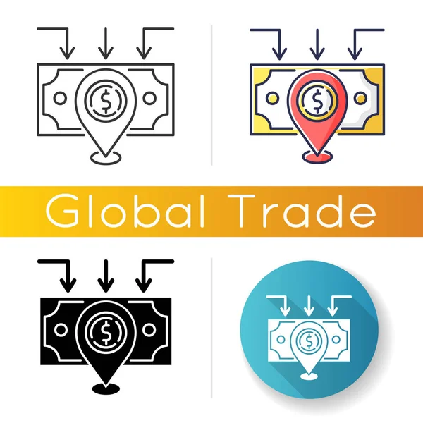 Domestic Trade Icon Wholesale Retail Trading Domestic Market Local Goods — Stock Vector