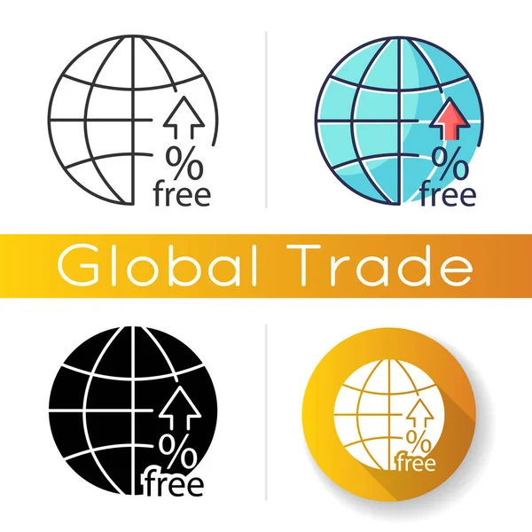 Icono Barreras Arancelarias Libre Comercio Impuestos Contingente Importación Licencias Retraso — Archivo Imágenes Vectoriales