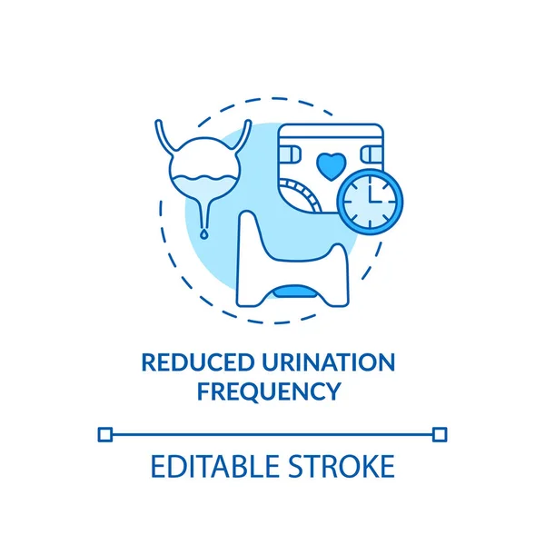 Redução Frequência Urinária Ícone Conceito Turquesa Problema Com Sinal Sistema — Vetor de Stock
