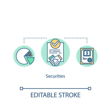 Güvenlik konsepti simgesi. Kriz yönetimi, istikrar teminatı, acil durum planı ince çizgi çizimi. İş ortaklığı. Vektör izole edilmiş RGB renk çizimi. Düzenlenebilir vuruş