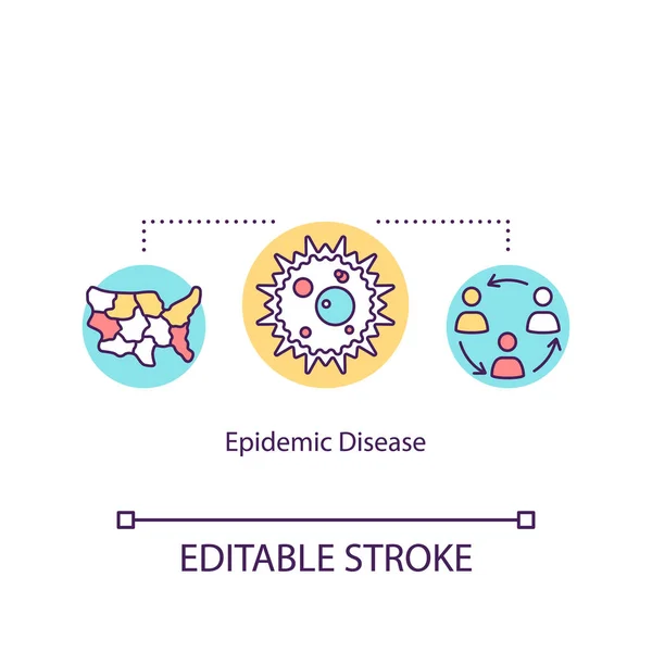 Icona Del Concetto Malattia Epidemica Infezione Rapida Diffusione Pandemia Malattia — Vettoriale Stock