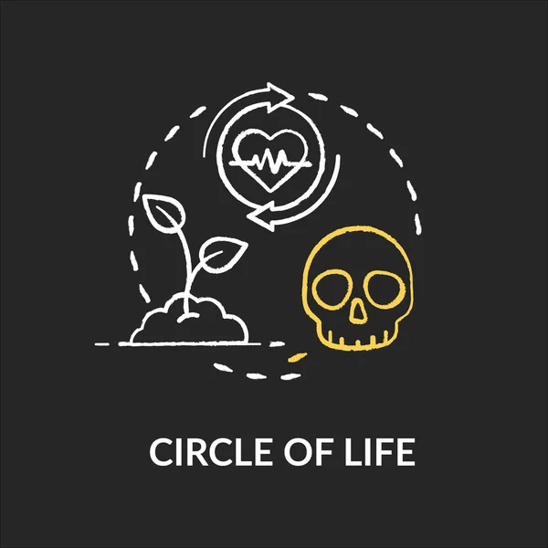 Circle Life Krita Rgb Färg Koncept Ikon Naturlig Livscykel Biologisk — Stock vektor