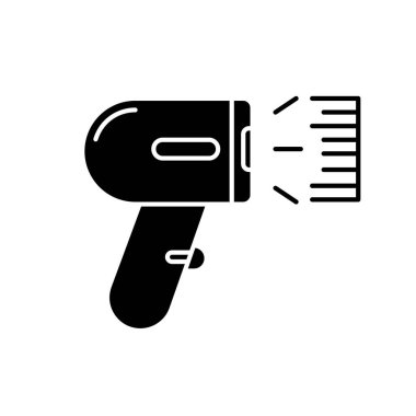 Barkod tarayıcı siyah kabartma simgesi. Varlık izleme optik yazılımı, veri okuyucu. Barkod tarama cihazı, süpermarket ekipmanları. Beyaz uzayda siluet sembolü. Vektör izole illüstrasyonu