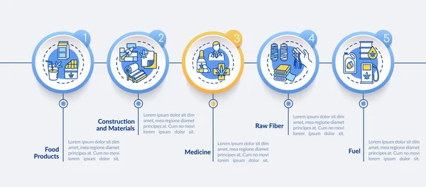 Productos Cáñamo Plantilla Infografía Vectorial Cannabis Para Uso Médico Elementos — Archivo Imágenes Vectoriales