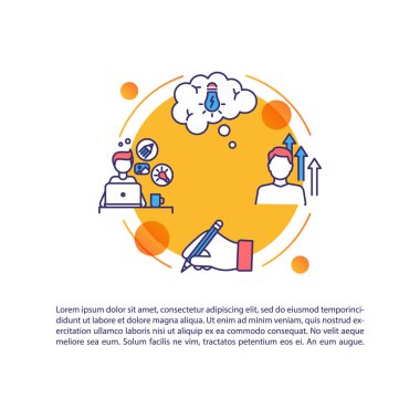 Metinli ilham konsepti simgesi. Projede çalışmak için motivasyon. Başarma arzusu. PPT sayfa vektör şablonu. Broşür, dergi, kitapçık tasarım ögesi doğrusal çizimler