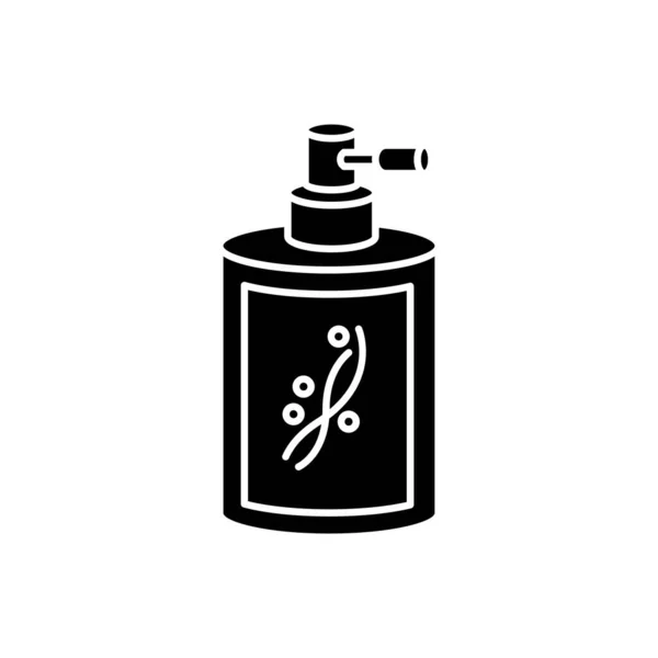 Жидкий Кремний Бутылке Черного Знака Кондиционер Баночке Водой Химический Косметический — стоковый вектор