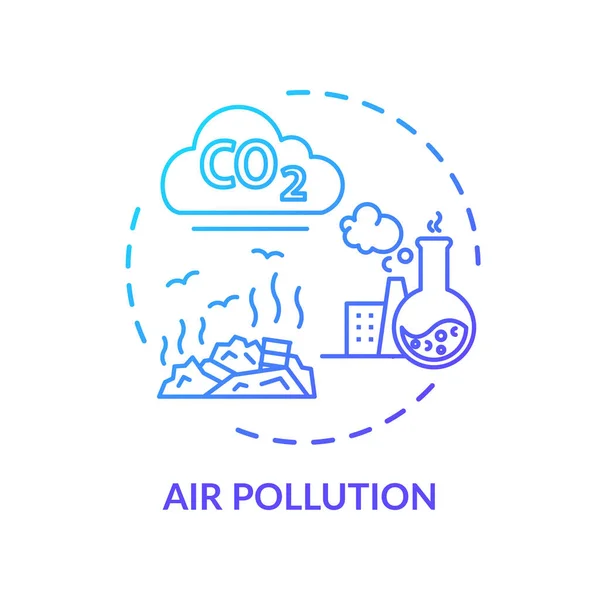 Air Pollution Concept Icon Environmental Diseases Factor Industrial Contamination Idea — Stock Vector