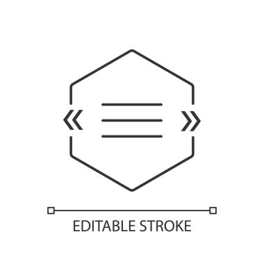 Açı alıntılı ders kutusu piksel mükemmel doğrusal simge. Direkt konuşma için boş altıgen kutu. İnce çizgi özelleştirilebilir illüstrasyon. Contour sembolü. Vektör izole çizim. Düzenlenebilir vuruş