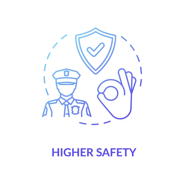 Höhere Sicherheit Blaues Konzept Symbol Datenschutz Zuverlässiger Wachmann Und Polizist — Stockvektor