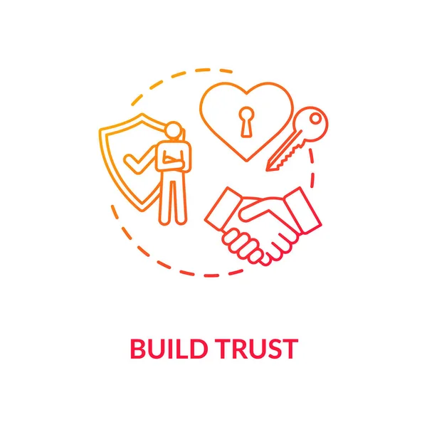 Créez Une Icône Concept Confiance Développement Relations Idée Partenariat Fiable — Image vectorielle