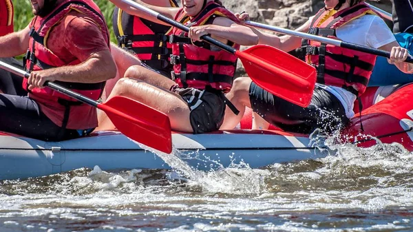 Rafting Καγιάκ Ακραίο Άθλημα Νερό Οικολογικού Τουρισμού Προβολή Μεγέθυνση Από — Φωτογραφία Αρχείου