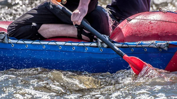 Rafting Kayak Sport Extrême Tourisme Écologique Aquatique Vue Rapprochée Des — Photo