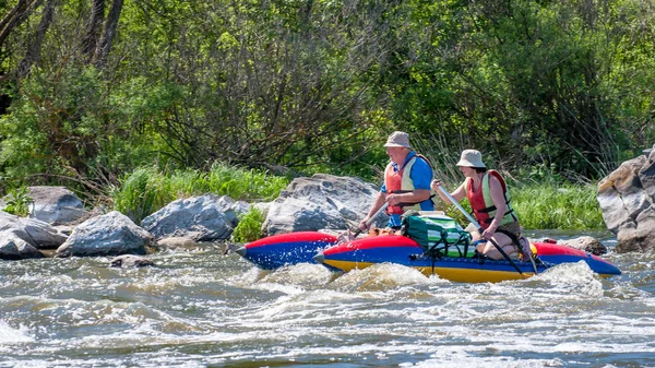 Myhiya Ukraina Dnia Maja 2018 Rafting Spływy Kajakowe Małżeństwo Wieku — Zdjęcie stockowe