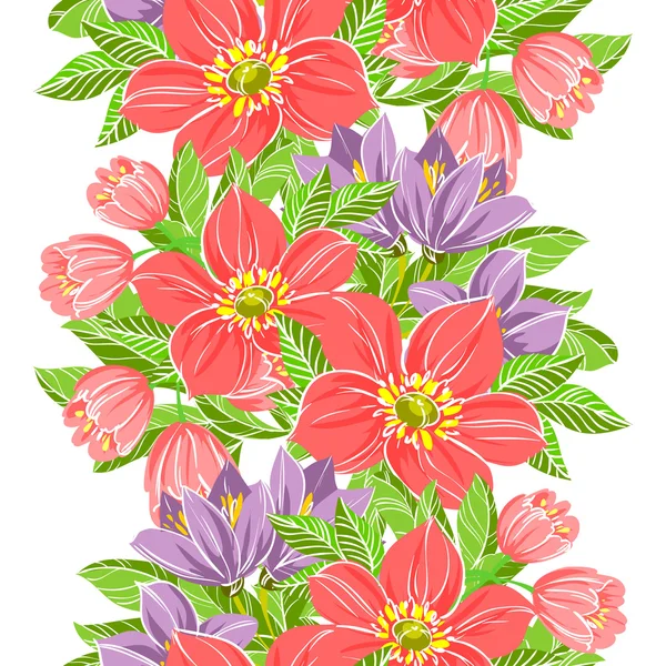 Hermosas flores ornamento — Vector de stock