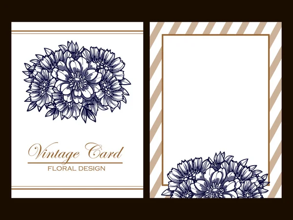 Hermoso adorno floral — Vector de stock