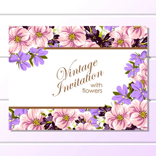 Hermosas flores ornamento — Vector de stock