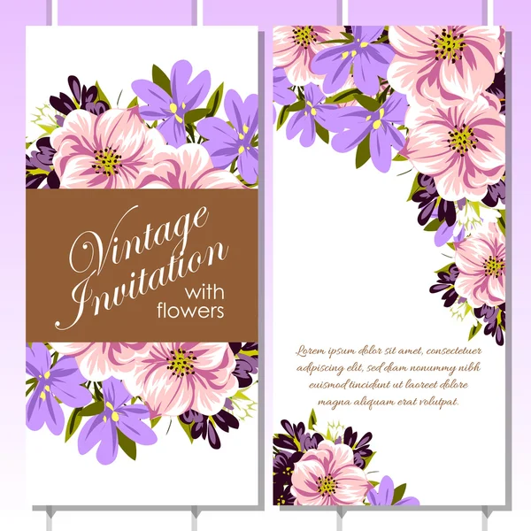 Hermosas flores ornamento — Vector de stock