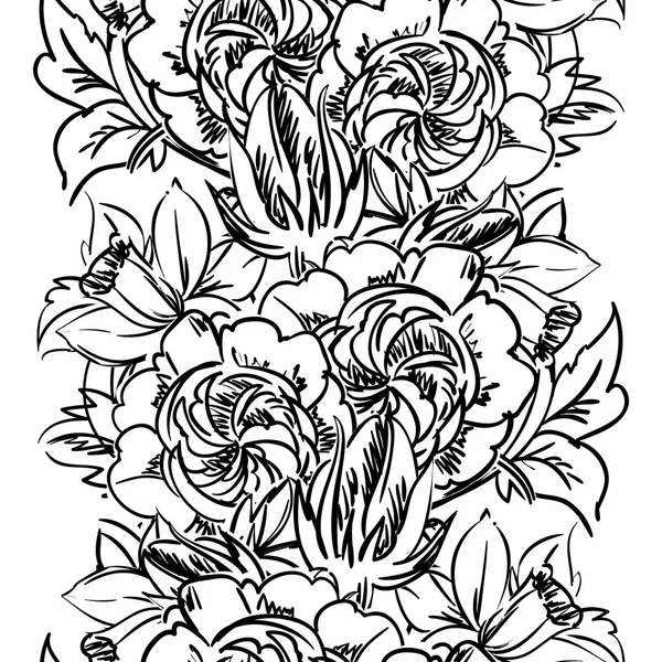 Belo ornamento floral — Vetor de Stock