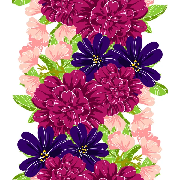 Beau ornement de fleurs — Image vectorielle