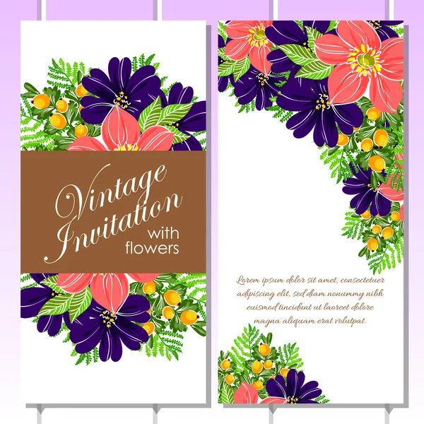 Hermosas flores ornamento — Vector de stock