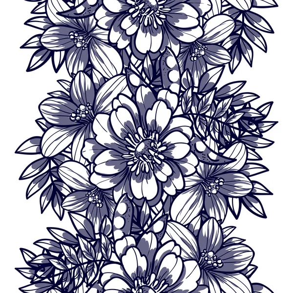 Hermoso adorno floral — Vector de stock