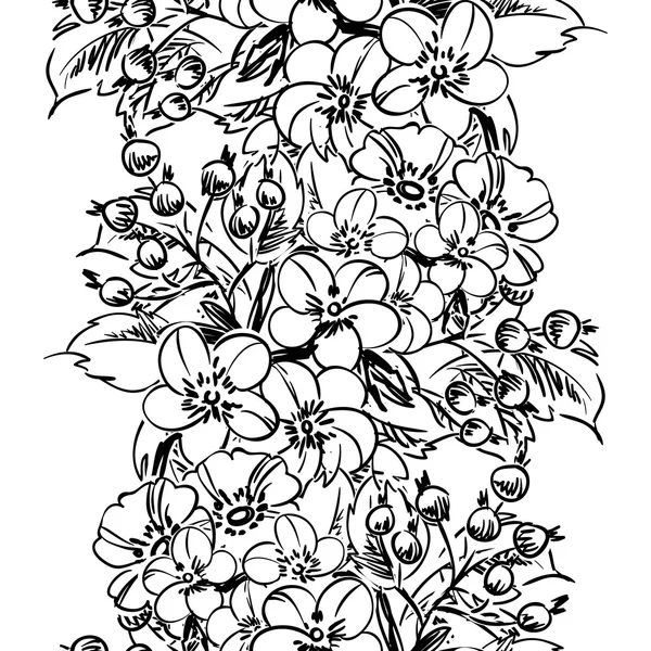 Mooie bloemen ornament — Stockvector