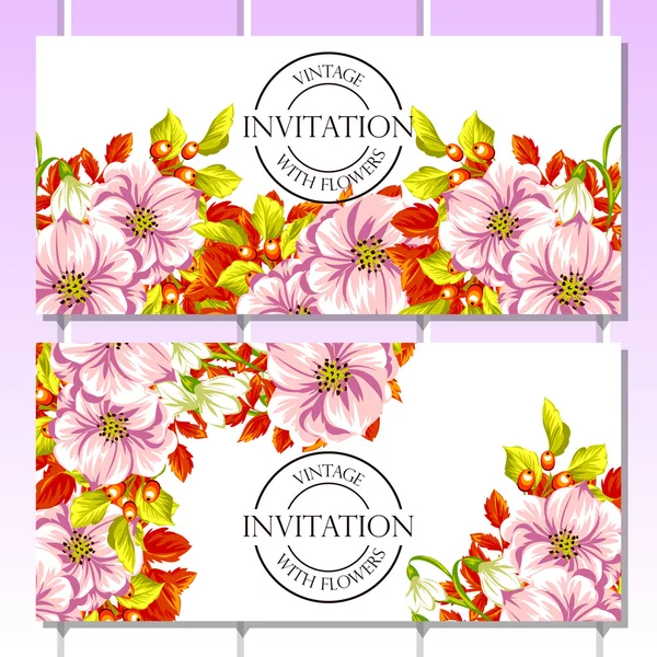 Hermosas flores ornamento — Vector de stock