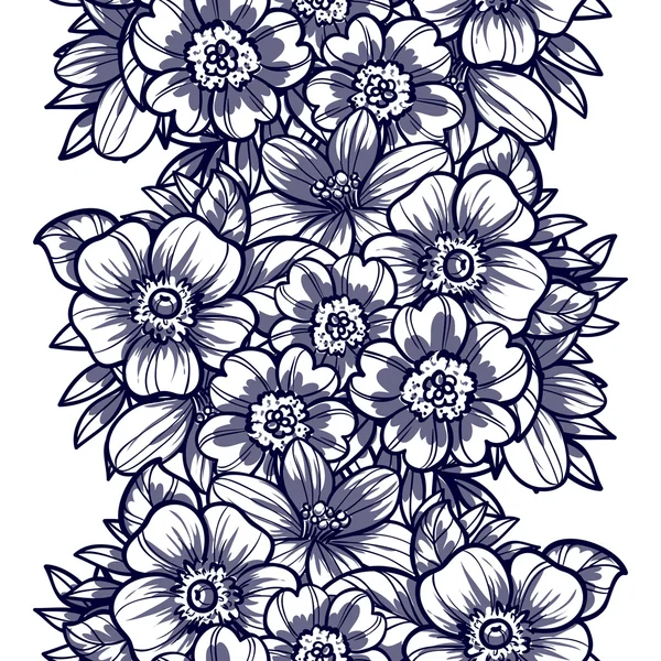 Mooie bloemen ornament — Stockvector