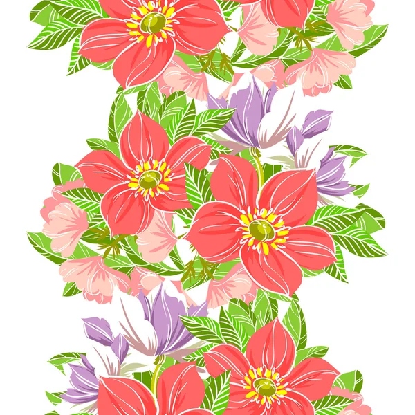 Beautiful flowers ornament — Stock Vector