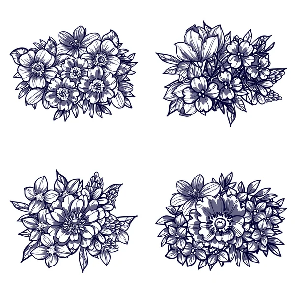 Красиві квіткові Орнамент — стоковий вектор