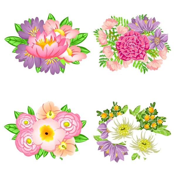 Beautiful flowers ornament — Stock Vector