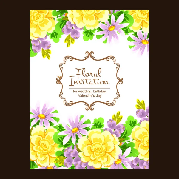 Hermosas flores ornamento — Vector de stock