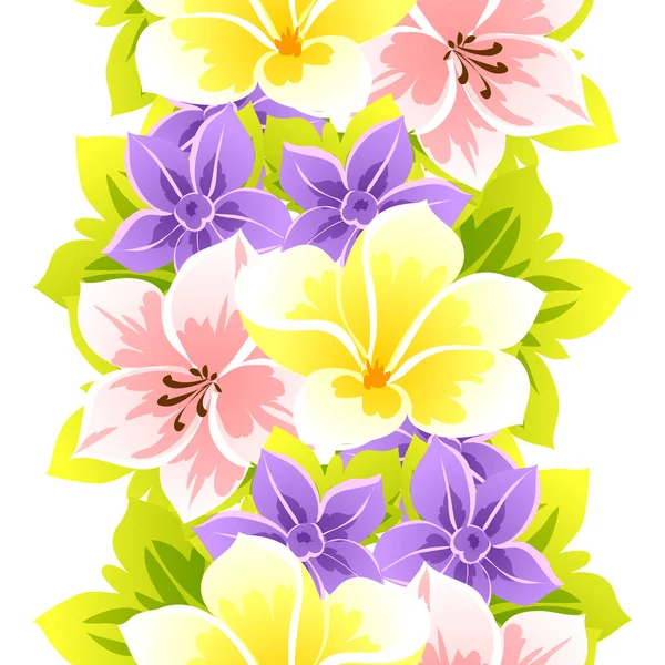 Hermosas flores ornamento — Vector de stock