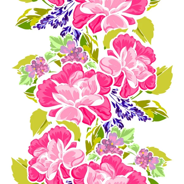 Hermosas flores ornamento — Vector de stock