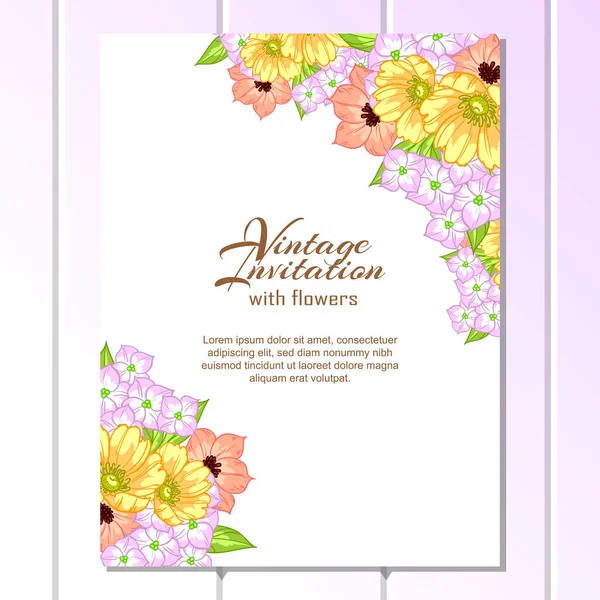 Floraison ornement floral — Image vectorielle